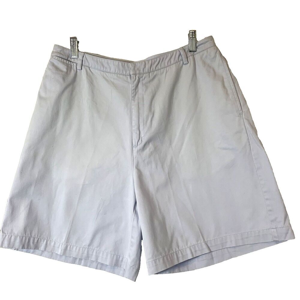 Lands' End Shorts Womens 14R Light Blue 100% Cotton Coin Front Back Pockets